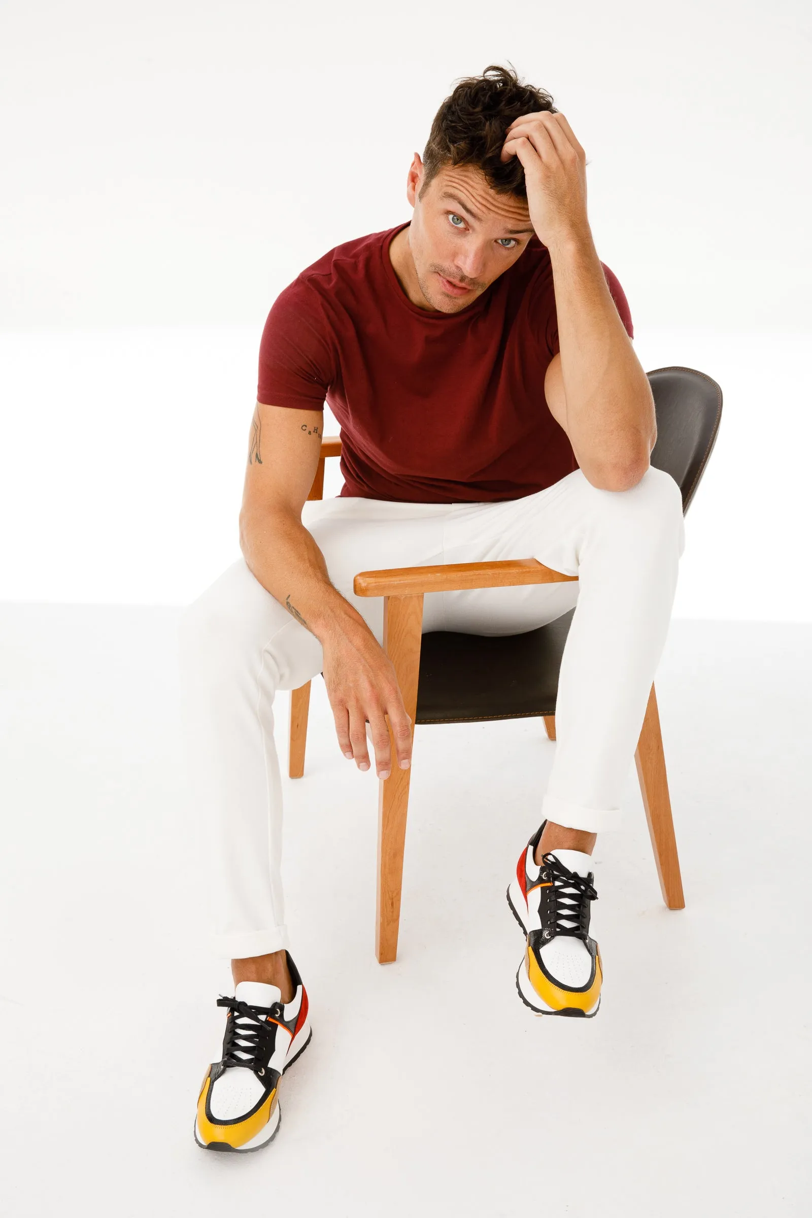 The Covelo White Leather Men Sneaker Final Sale!