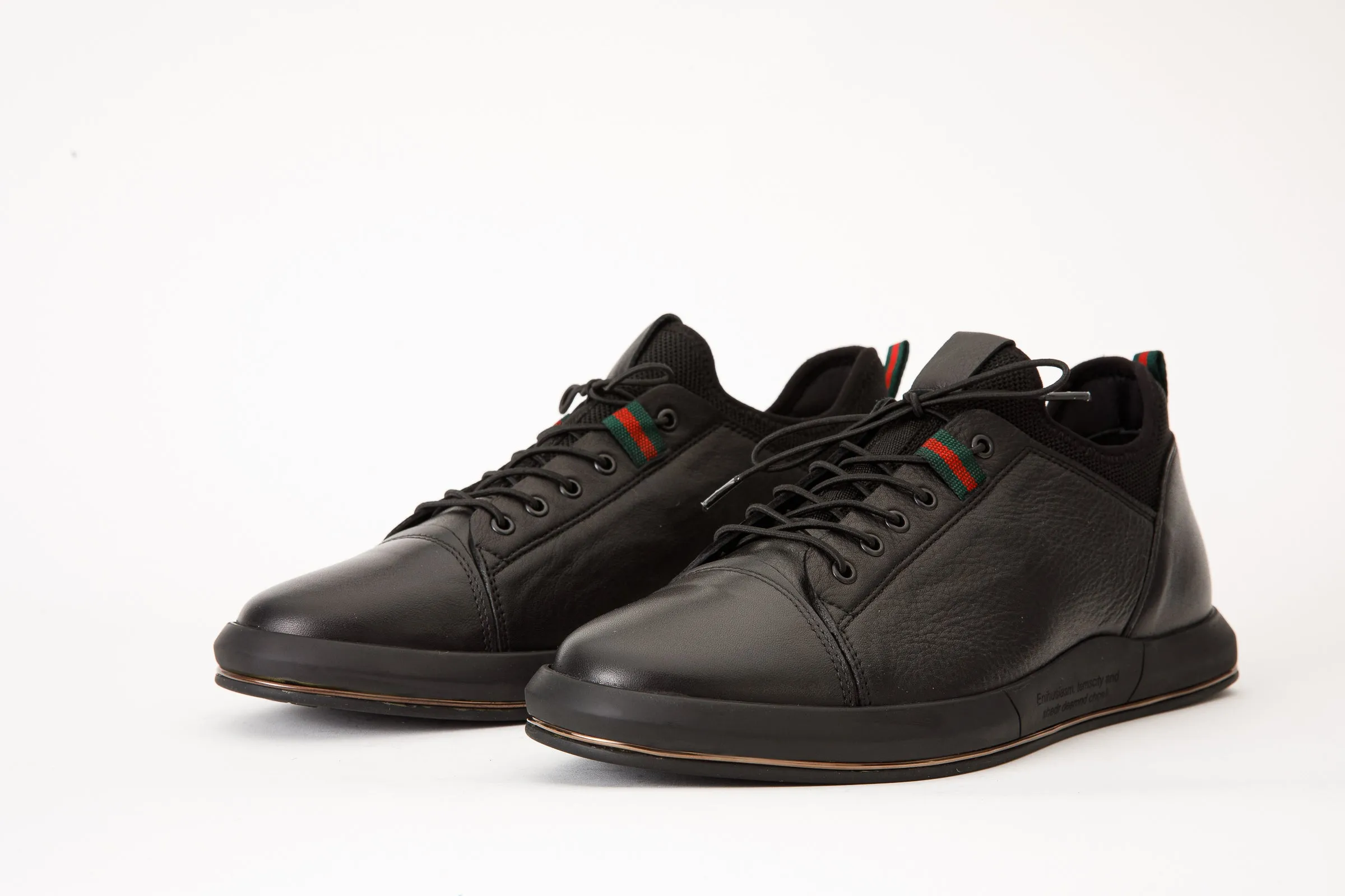 The Hoxton Black Leather Men Sneaker Final Sale!