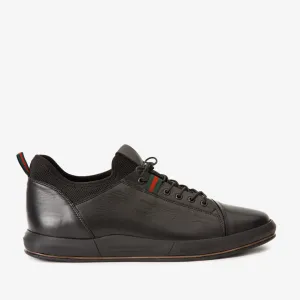 The Hoxton Black Leather Men Sneaker Final Sale!