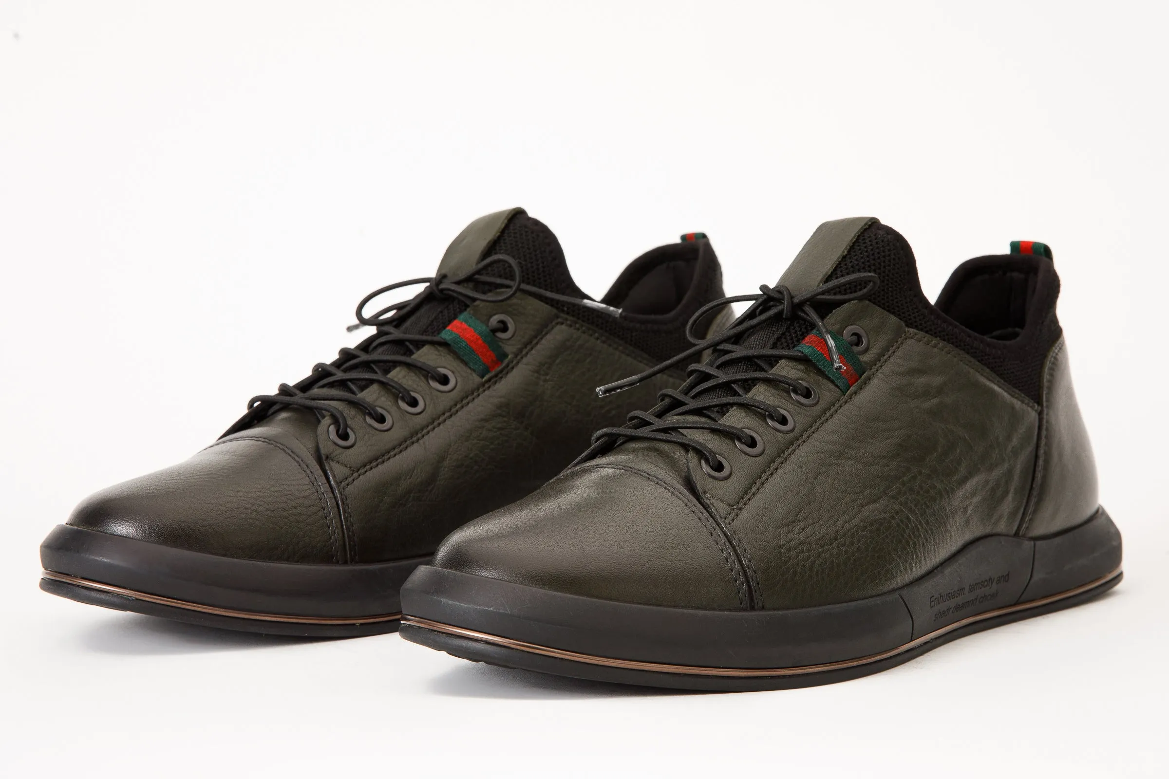 The Hoxton Green Leather Men Sneaker Final Sale!