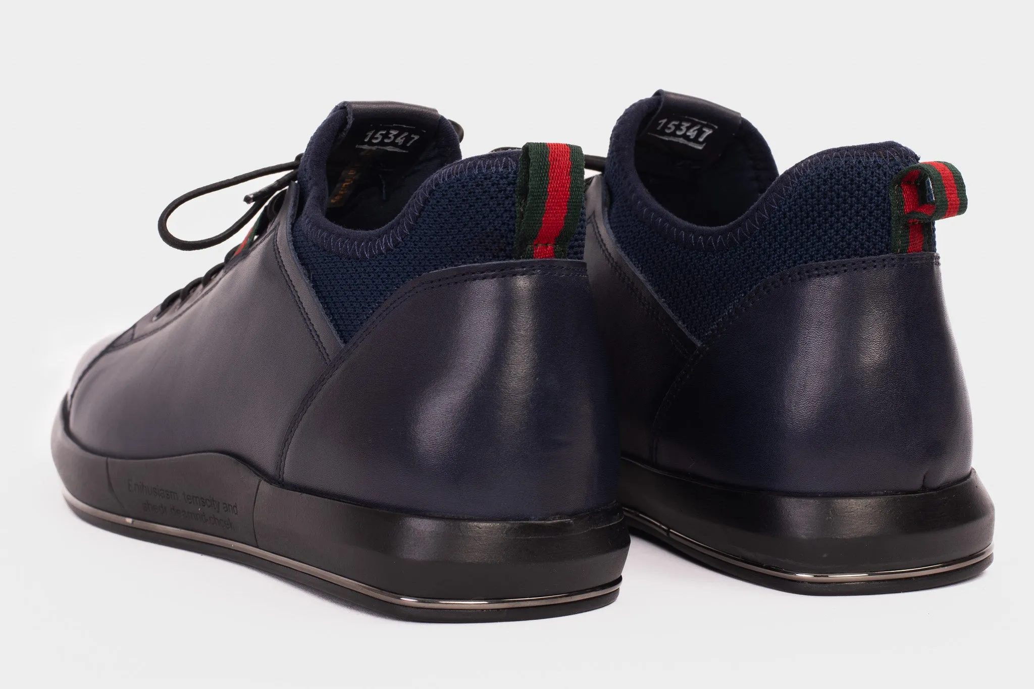 The Hoxton Navy Leather Men  Sneaker Final Sale!