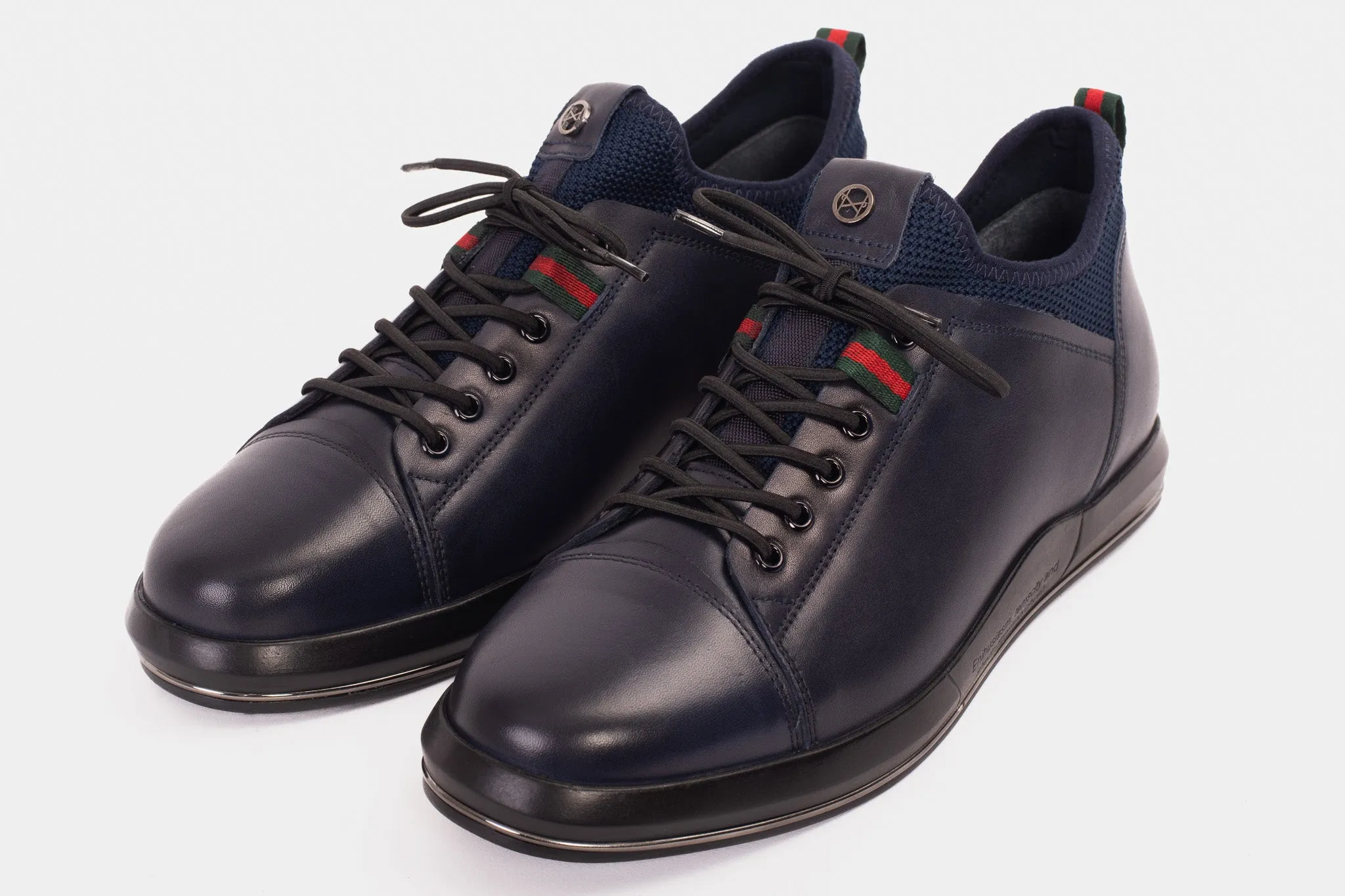 The Hoxton Navy Leather Men  Sneaker Final Sale!