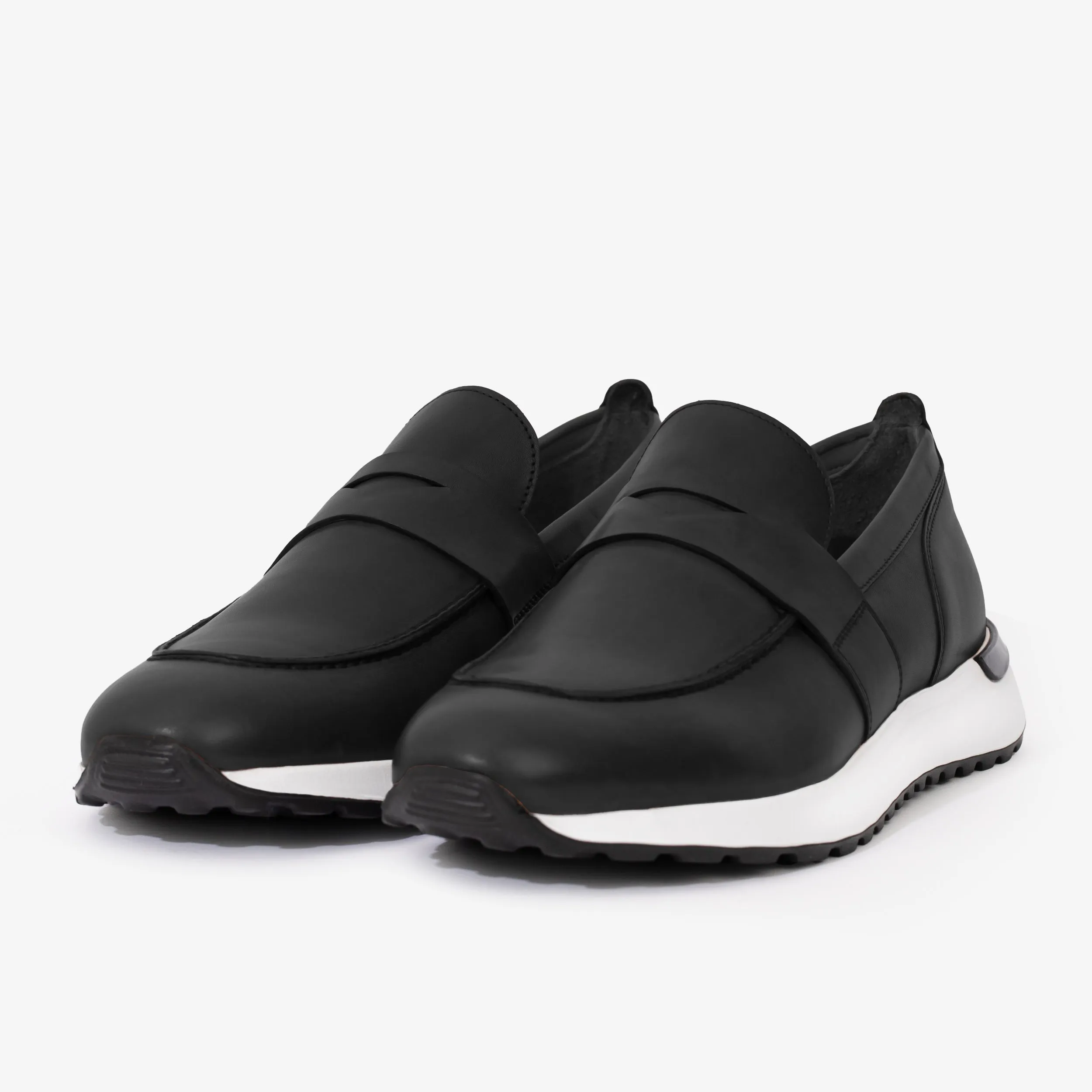 The Lara Black Leather Men Sneaker