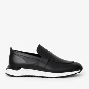 The Lara Black Leather Men Sneaker