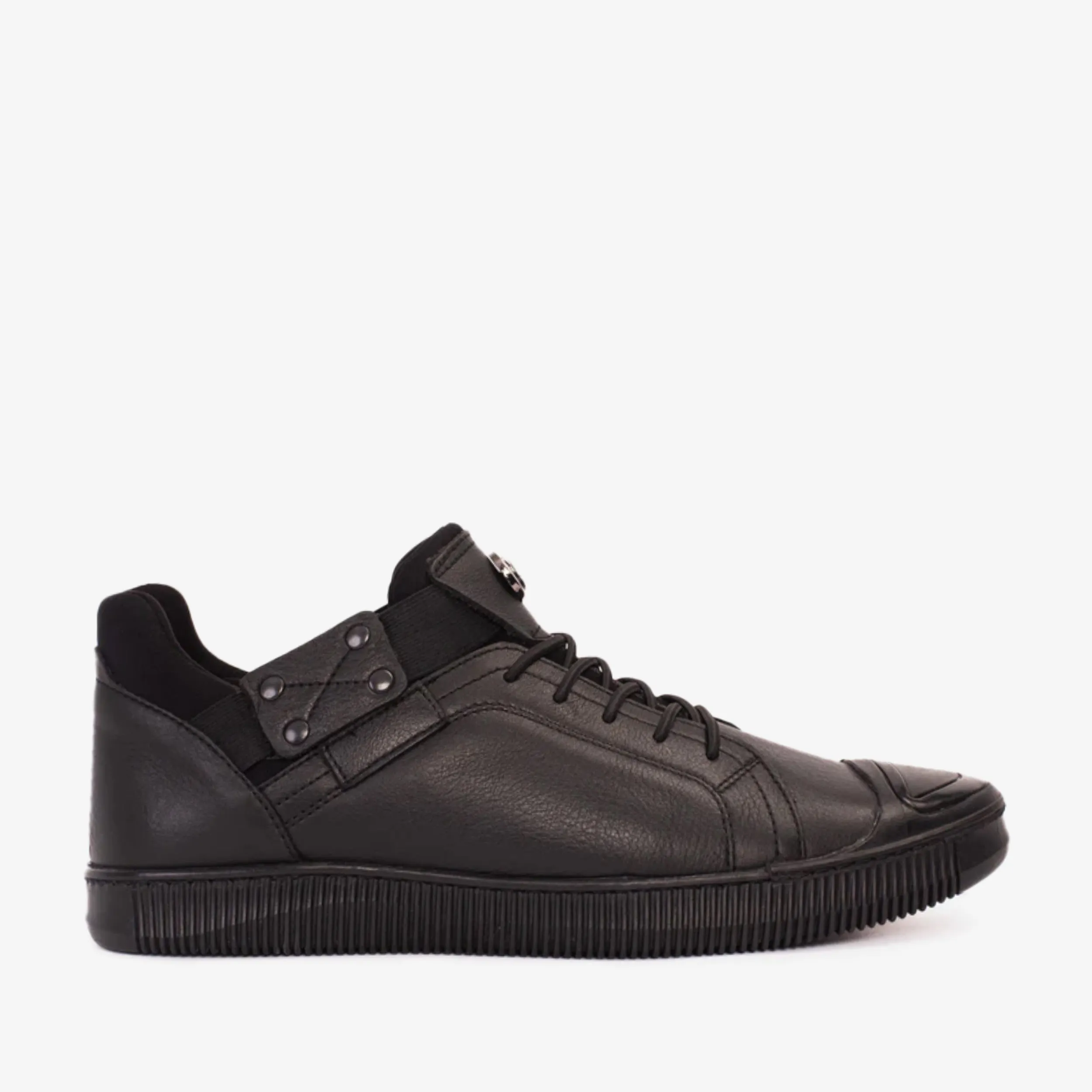 The Mumbai Black Leather Men Sneaker Final Sale!