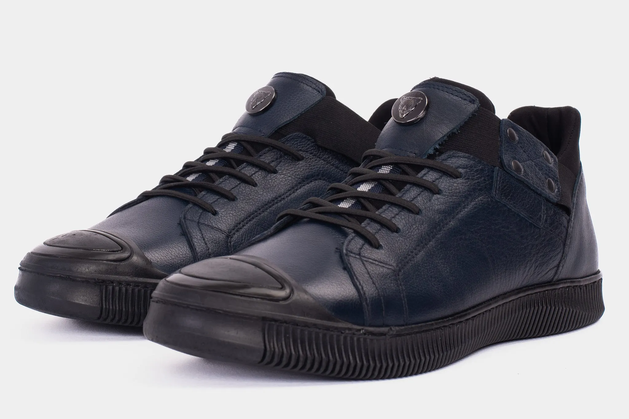 The Mumbai Navy Blue Leather Men Sneaker Final Sale!