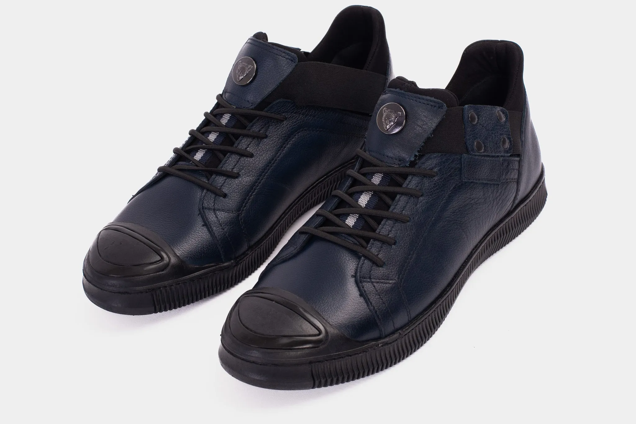 The Mumbai Navy Blue Leather Men Sneaker Final Sale!