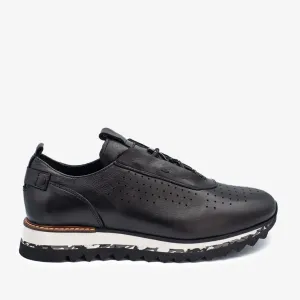 The Pennsylvania Black Leather Men Sneaker Final Sale!