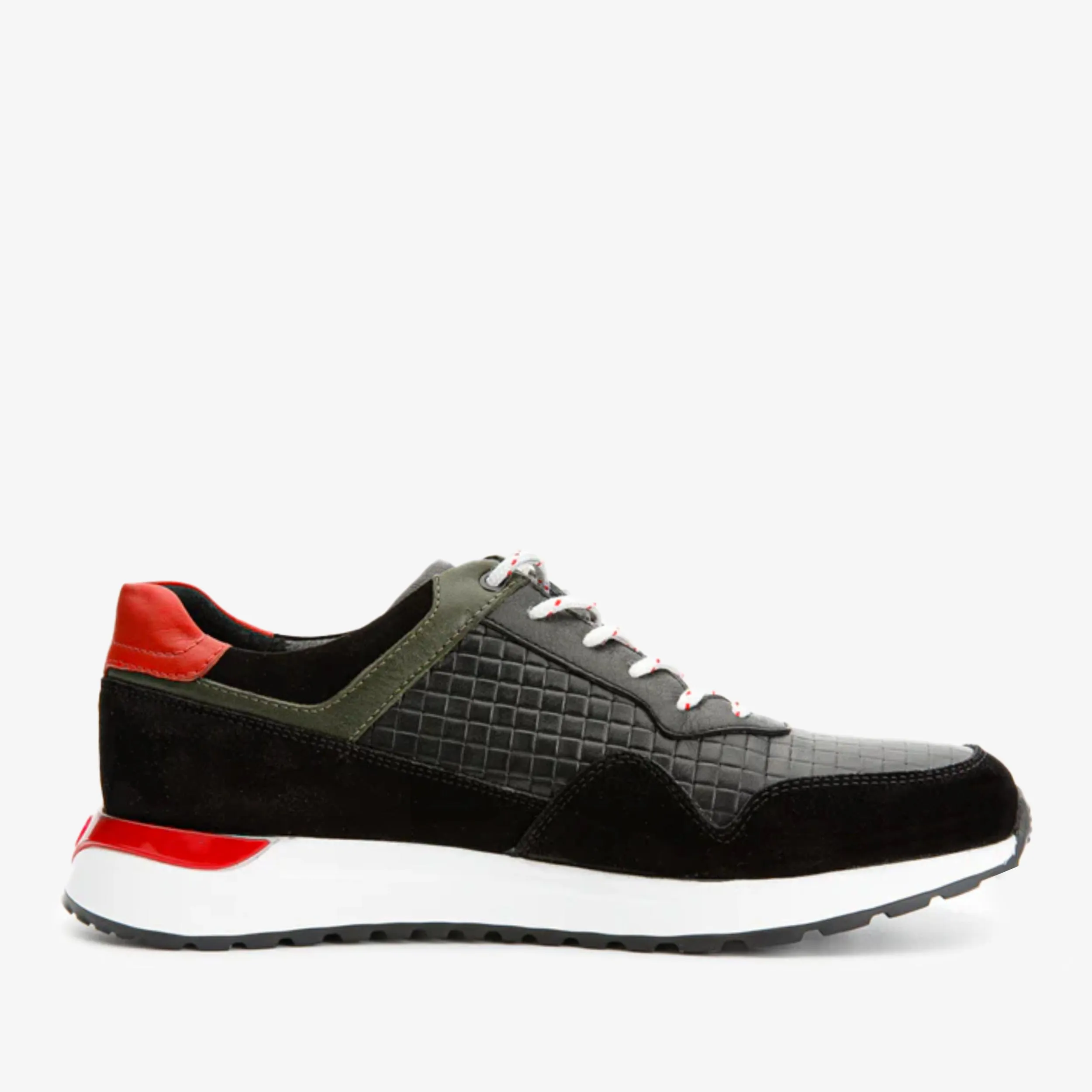 The Rakka Black & Red Leather Men Sneaker Final Sale!