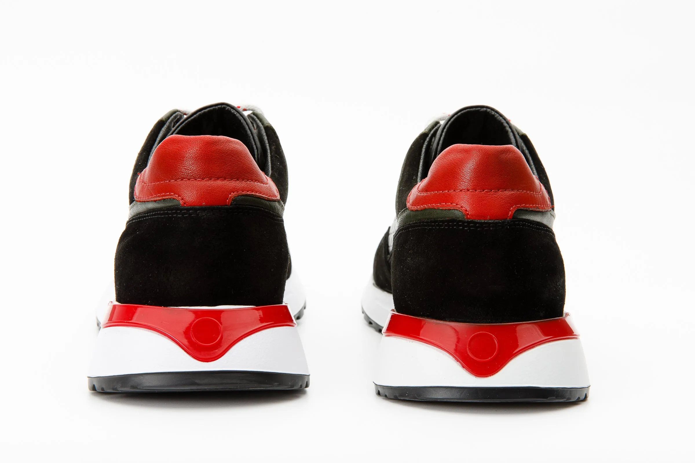 The Rakka Black & Red Leather Men Sneaker Final Sale!