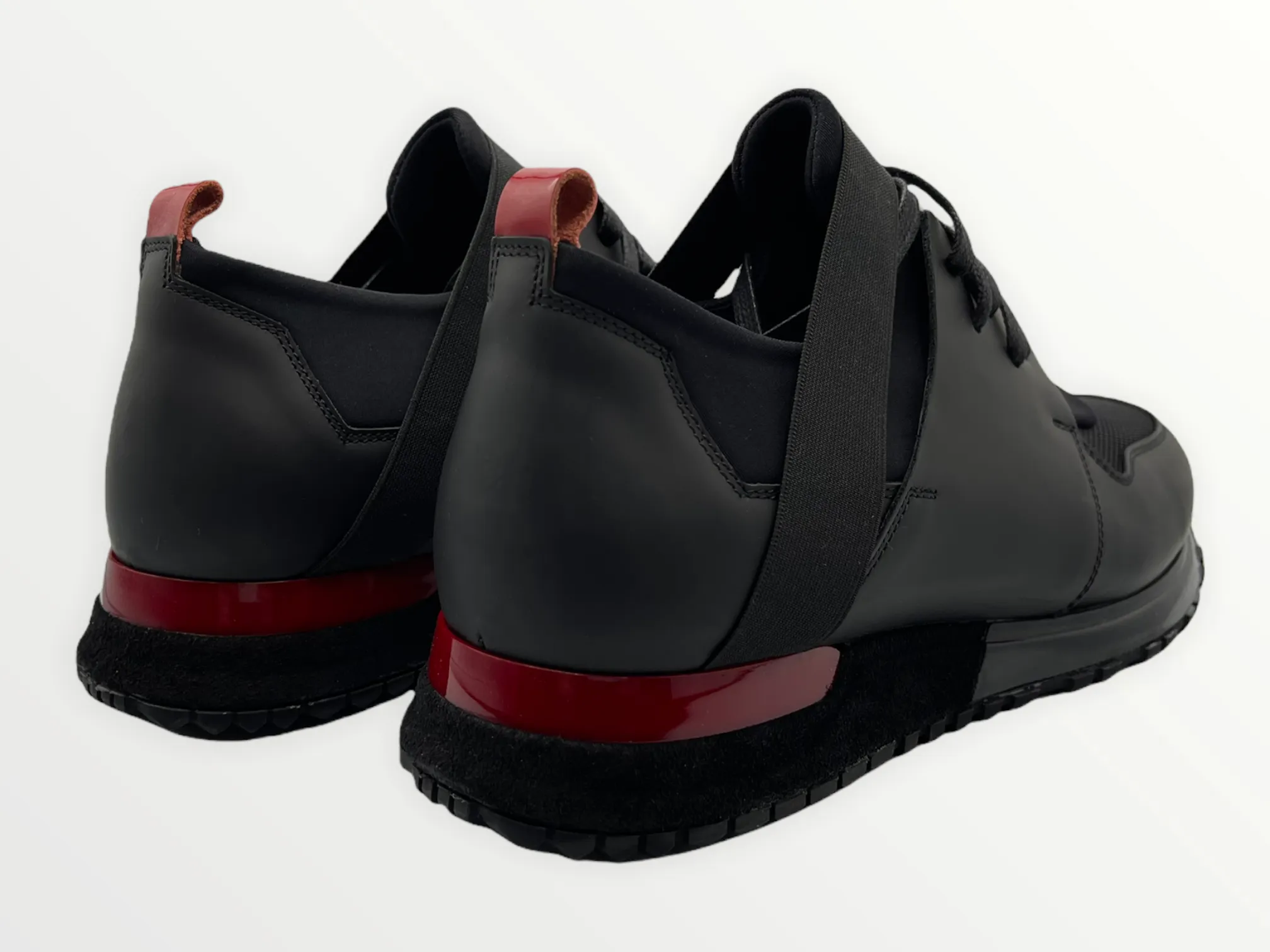 The Reno Black & Red Leather Men  Sneaker Final Sale!