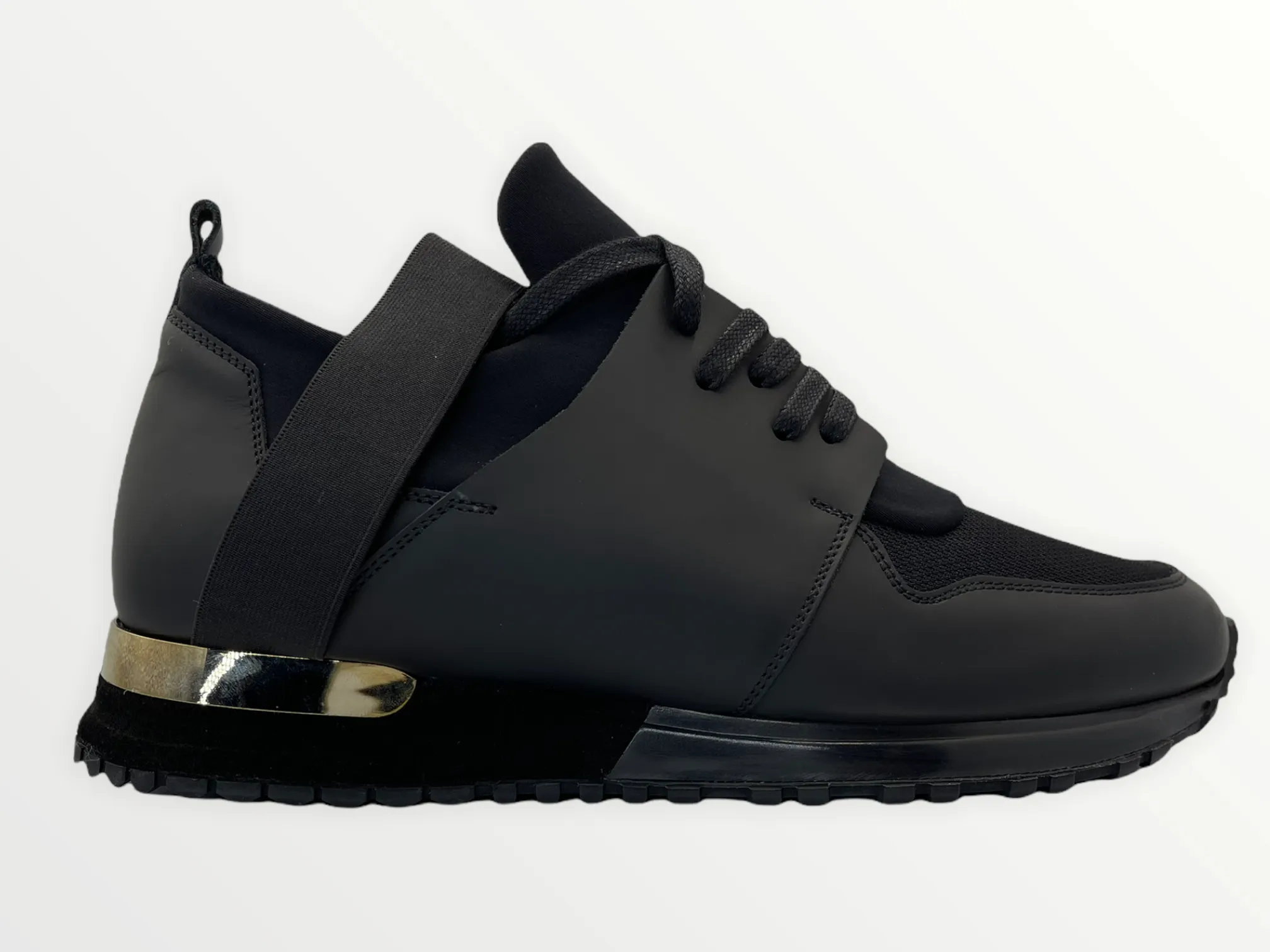 The Reno Black Leather Men Sneaker Final Sale!