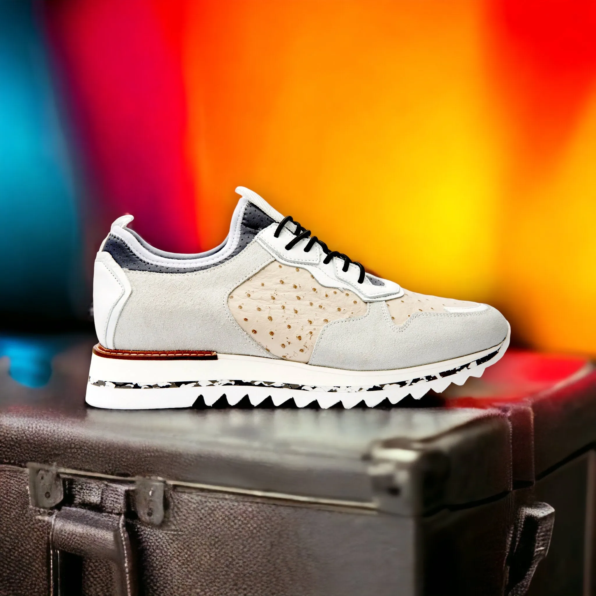 The Sopez White Leather Men Sneaker