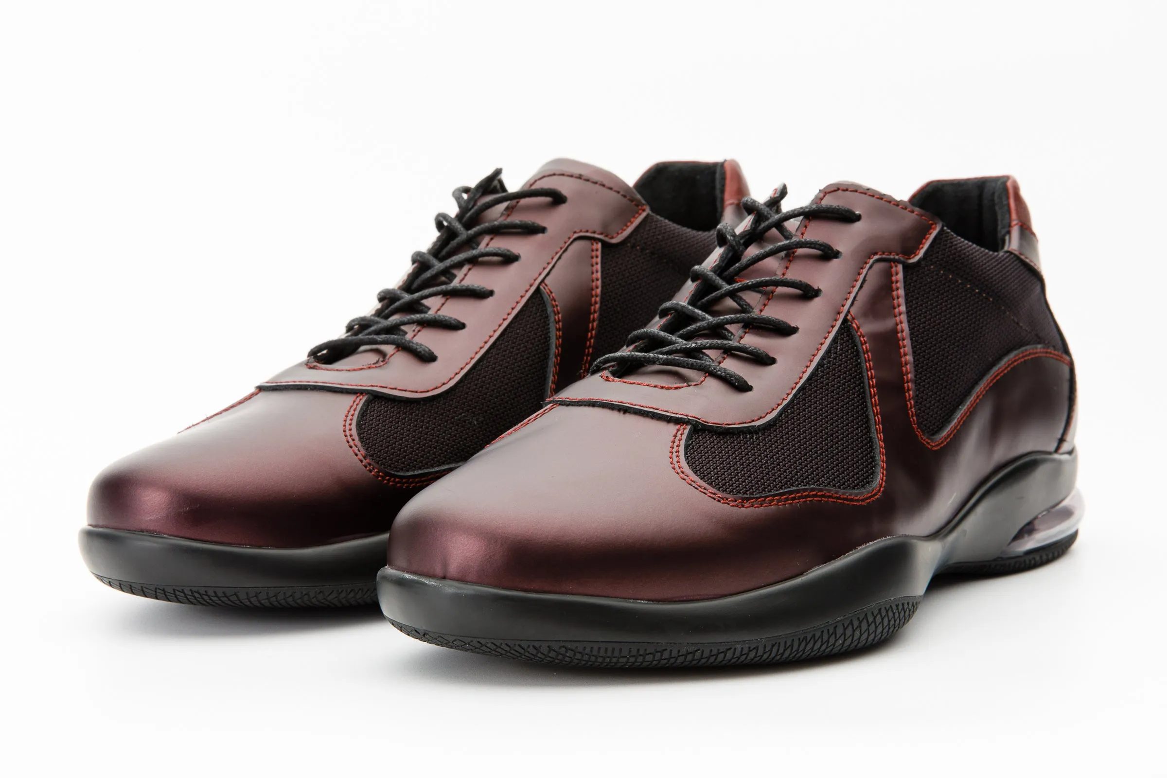 The Zona Burgundy Leather Men Sneaker Final Sale!