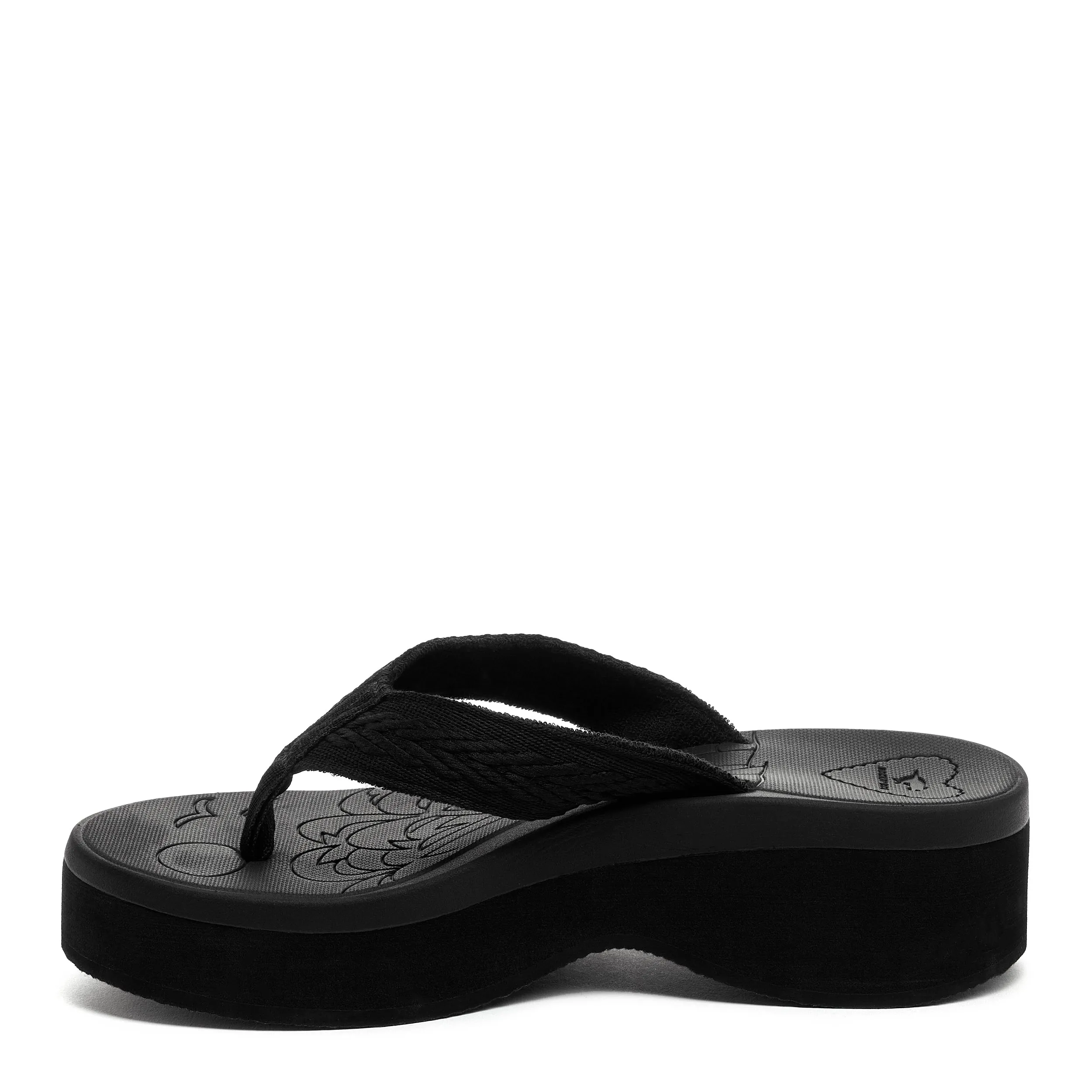 Tizzy Black Platform Flip Flop