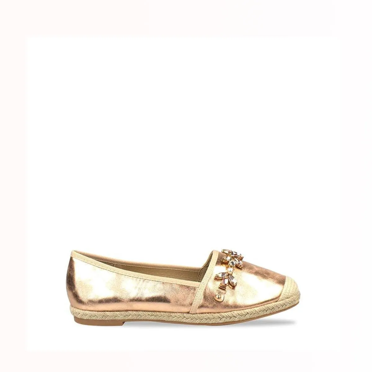 TORI Espadrille Metallic With Gems