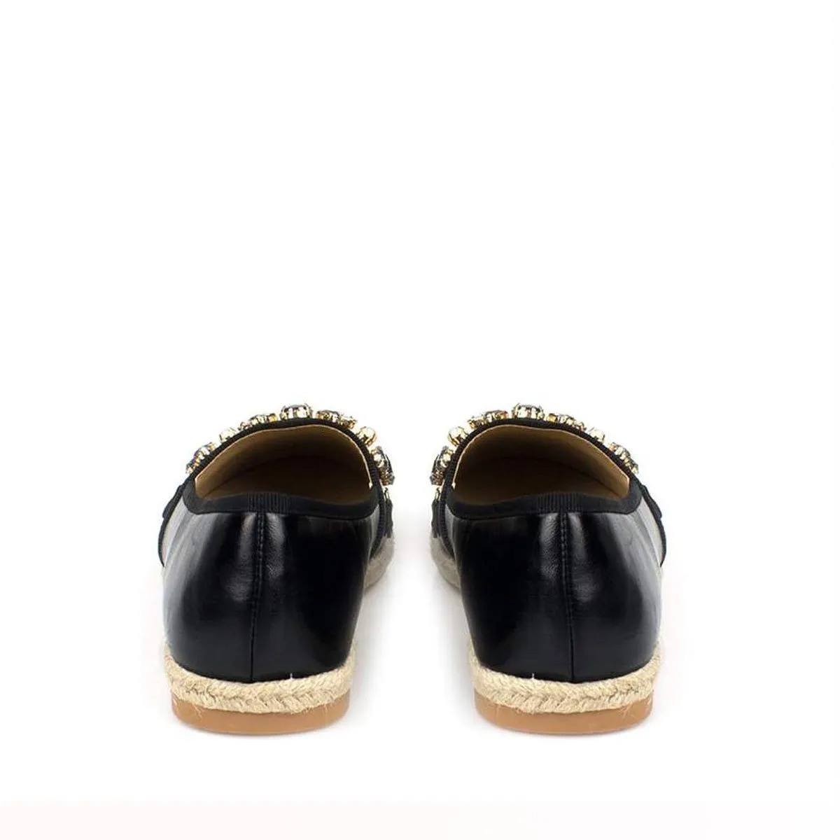 TORI Espadrille Metallic With Gems