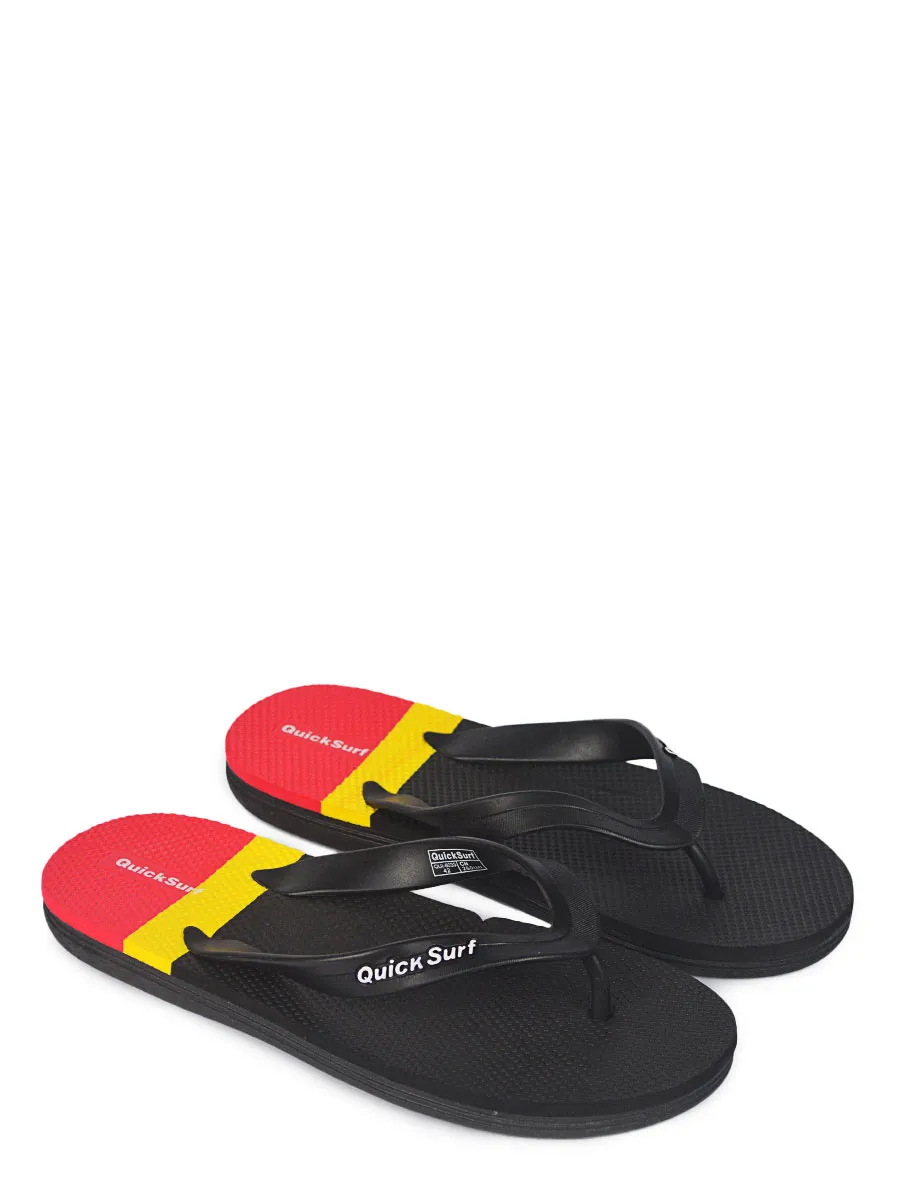 Tri Color - Flip Flop - 6033 - Black / Red / Yellow