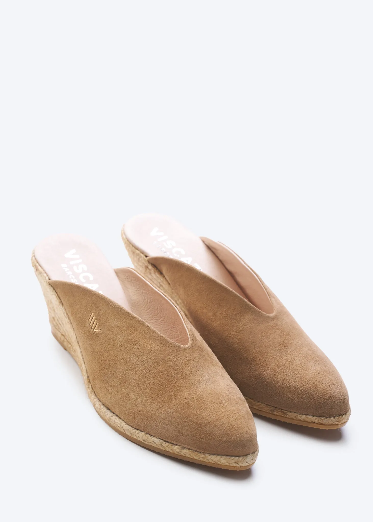 Truja Suede Espadrille Mule Wedges