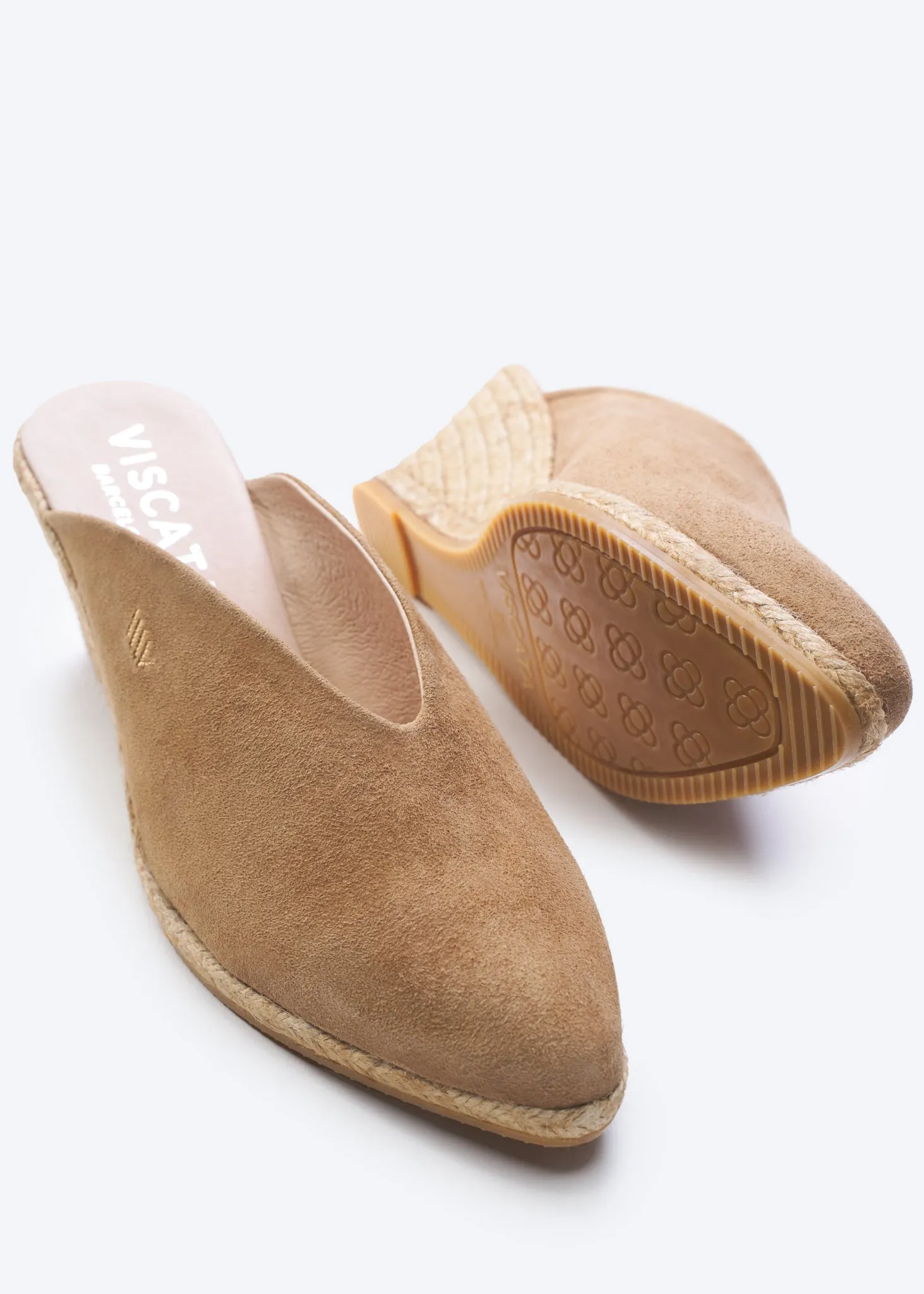 Truja Suede Espadrille Mule Wedges