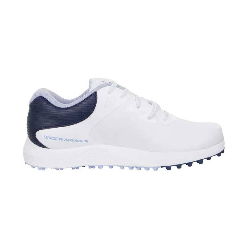 UNDER ARMOUR Charged Breathe Women's Spikeless Shoes (White/Navy)