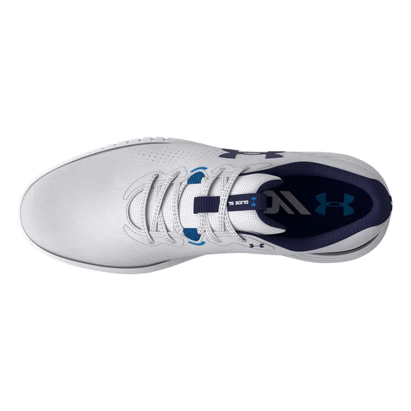 UNDER ARMOUR UA Glide 2 Men's Spikeless Shoes (White/White/Navy)