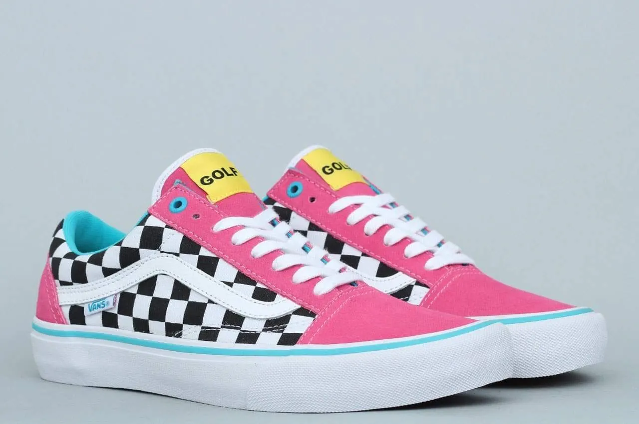 Vans Old Skool Pro Shoes Golf Wang Blue / Pink / White