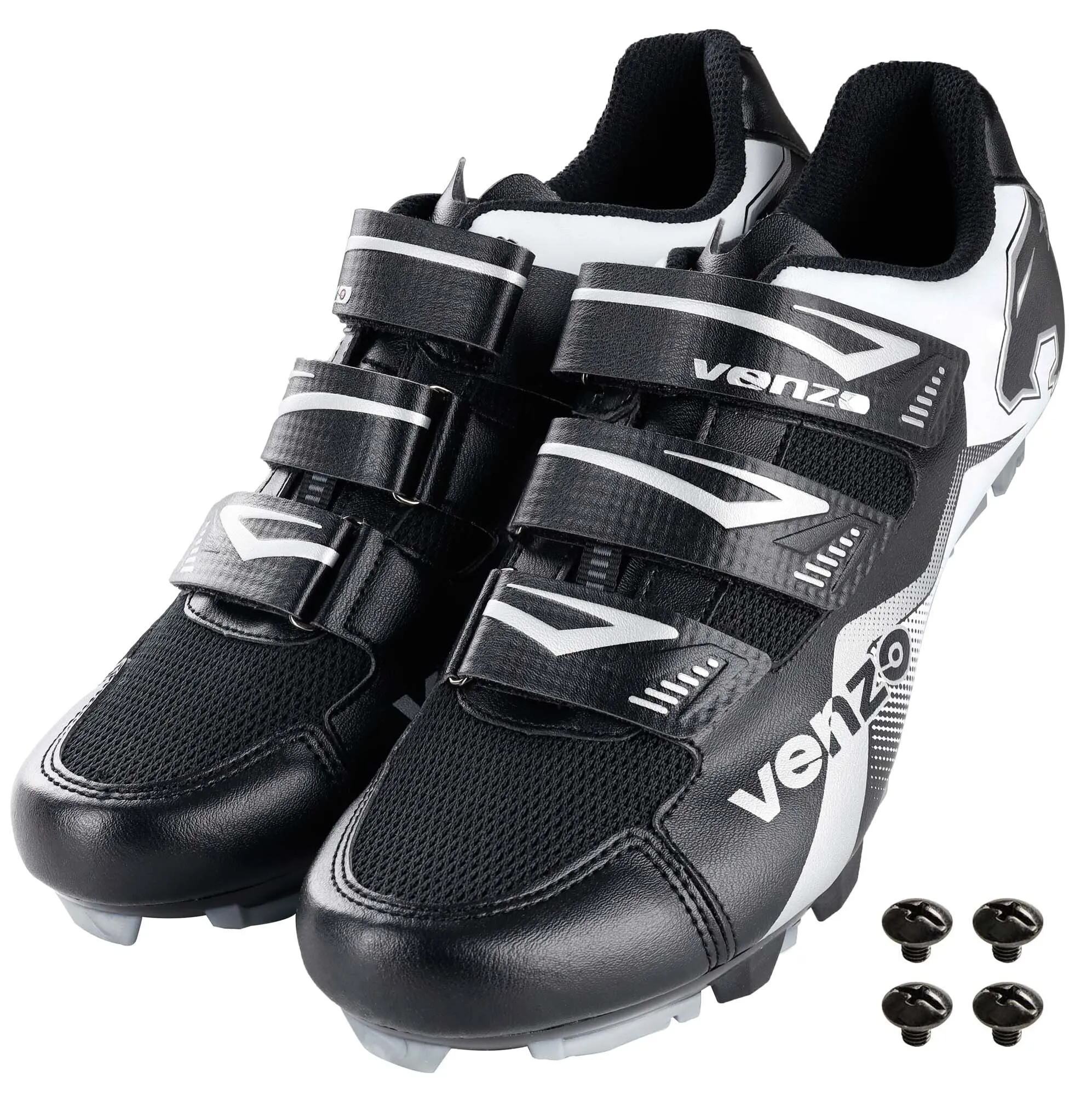 Venzo Men's Mountain Bike Bicycle Cycling Shoes with Multi-Function Clip-less Pedal & Cleat - Compatible with Shimano SPD & Crankbrother Systems - 11 US Men