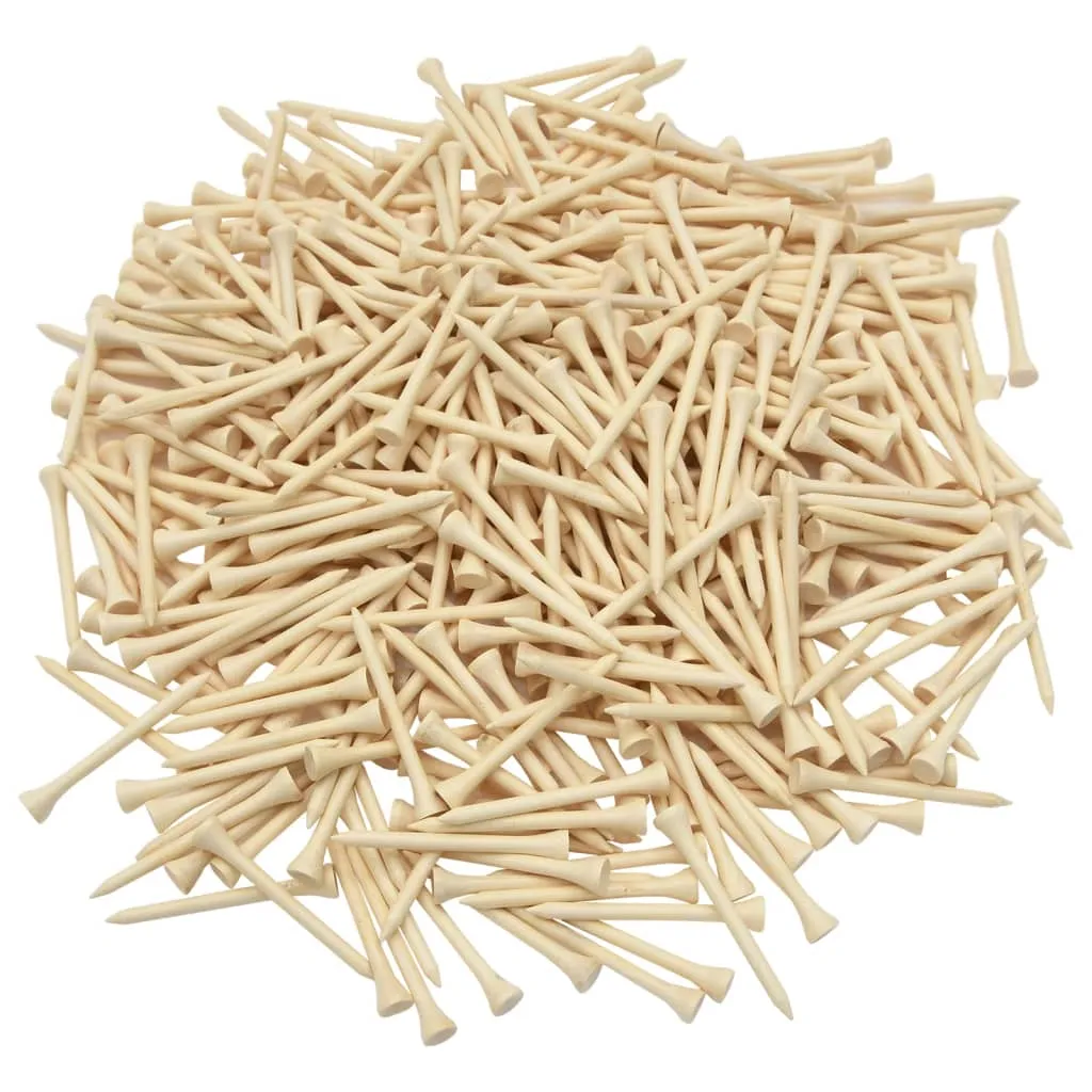 vidaXL Golf Tees 1000 pcs 83 mm Bamboo