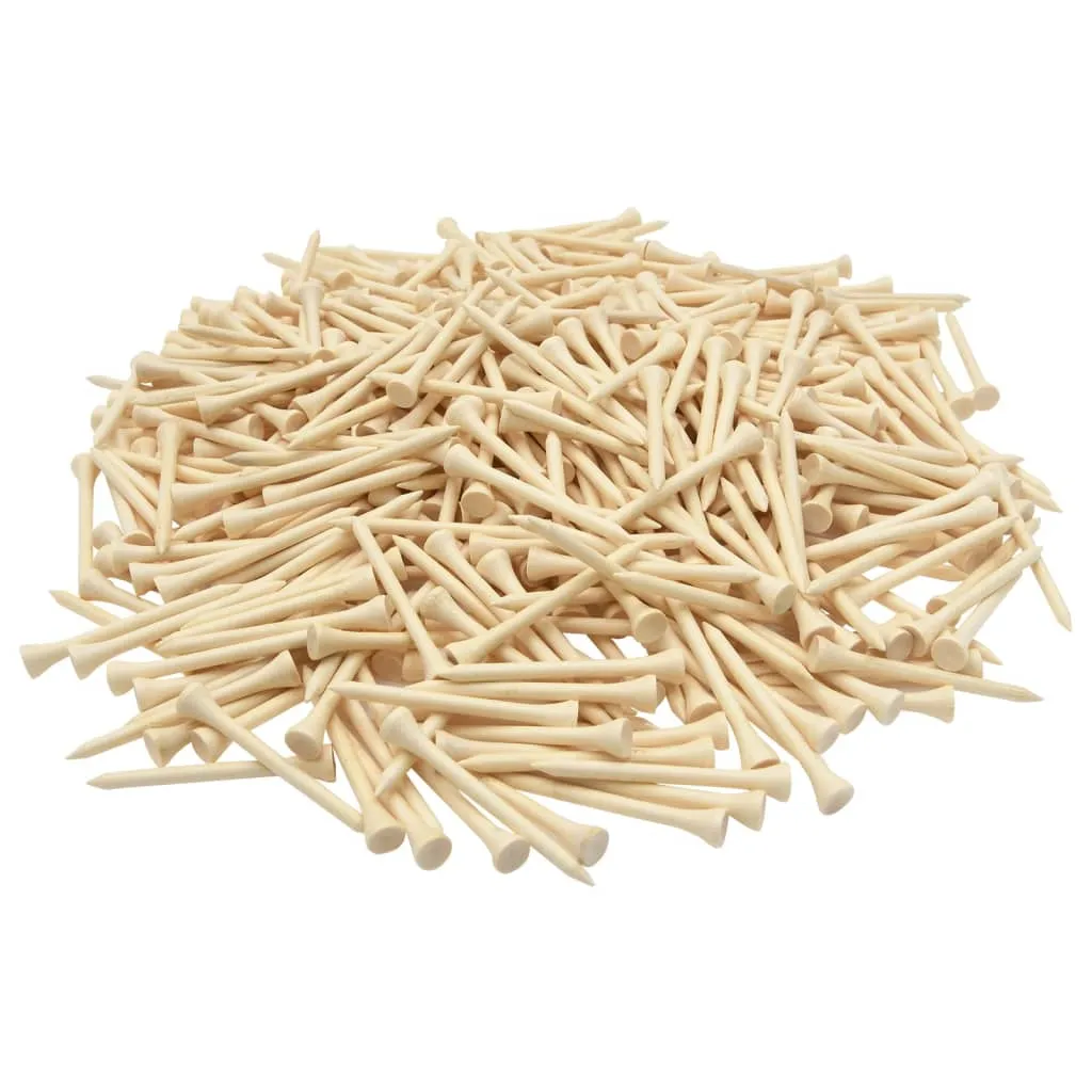 vidaXL Golf Tees 1000 pcs 83 mm Bamboo