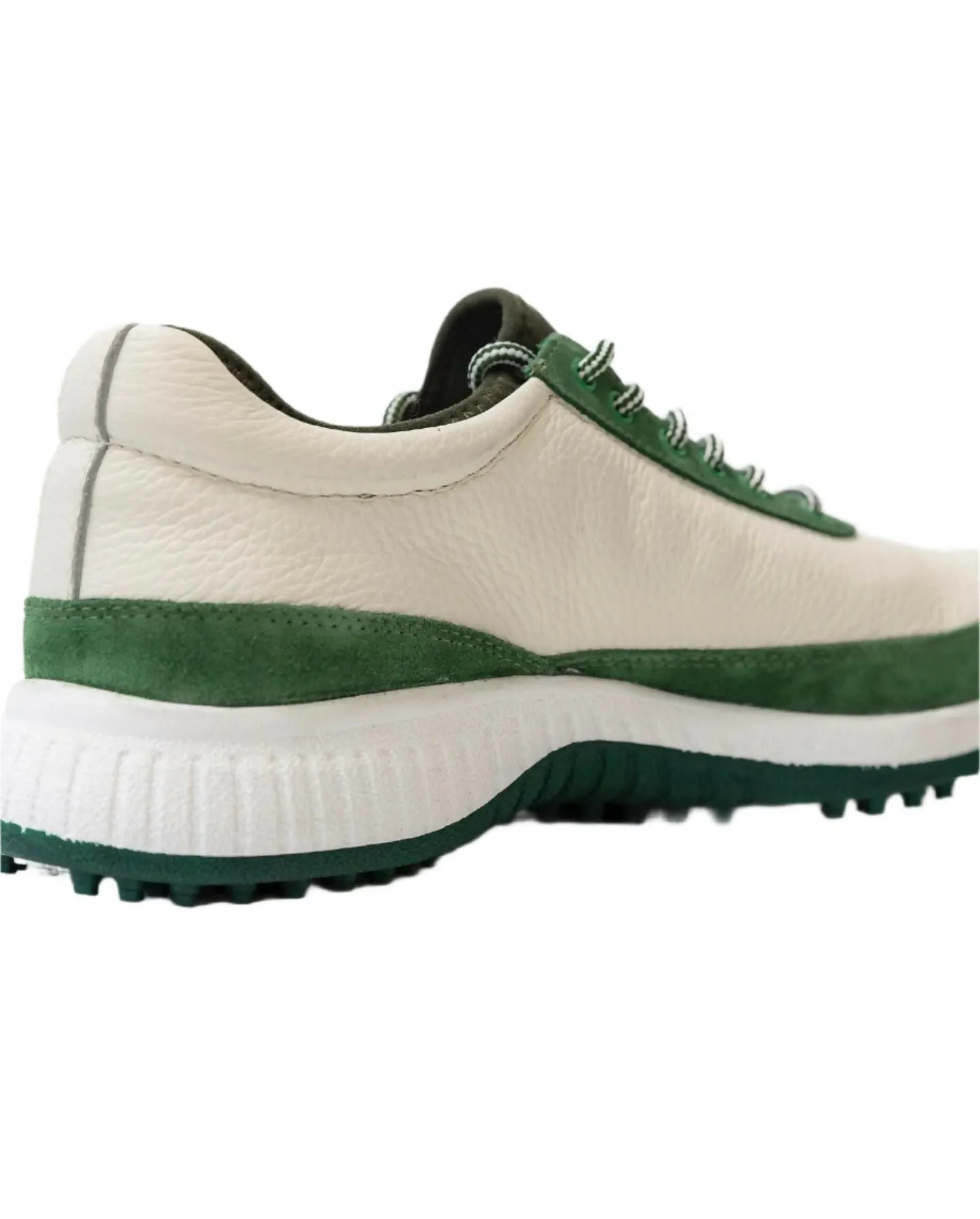 W&H Suede Green/White - Original Design Signature Golf Shoes for Men