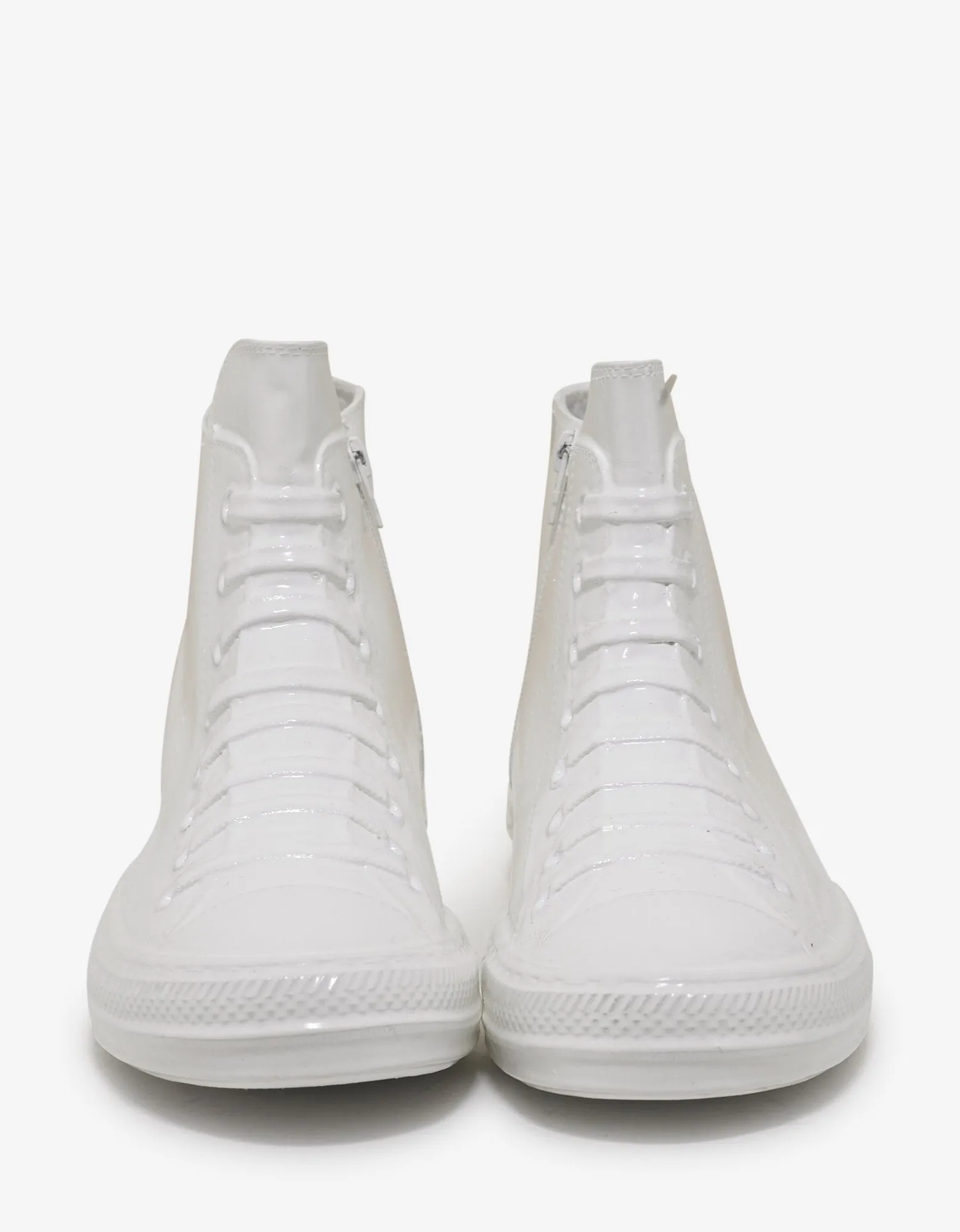 White Coated High Top Trainers