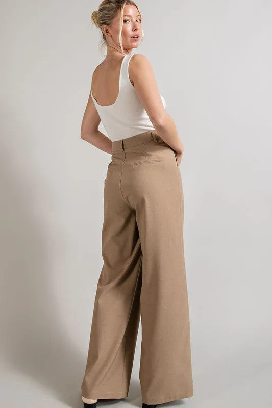 Wide Leg, Pleated Dress Pants - Coco