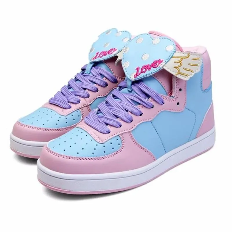 Winged Heart Hi Top Sneakers