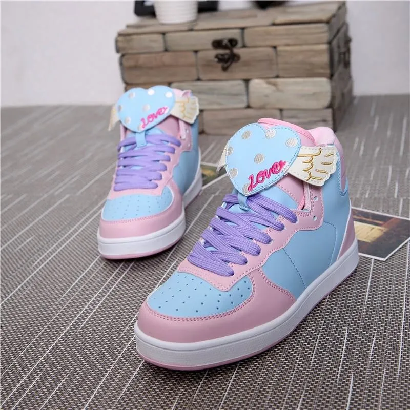 Winged Heart Hi Top Sneakers