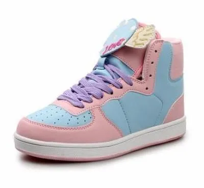 Winged Heart Hi Top Sneakers