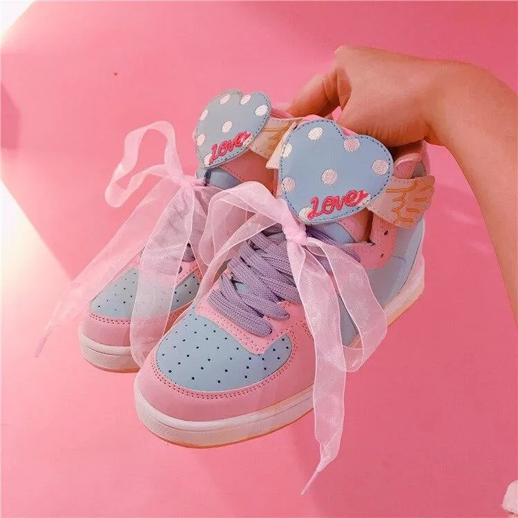 Winged Heart Hi Top Sneakers