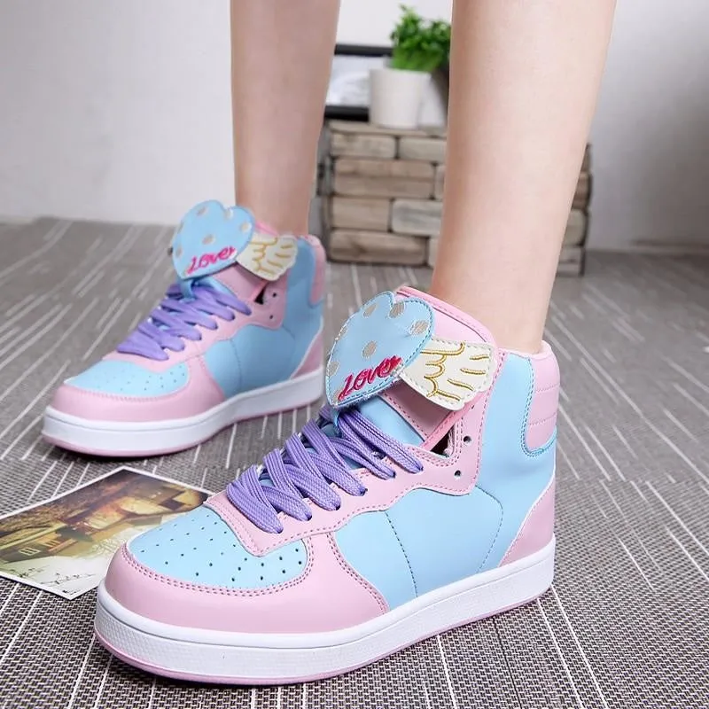 Winged Heart Hi Top Sneakers