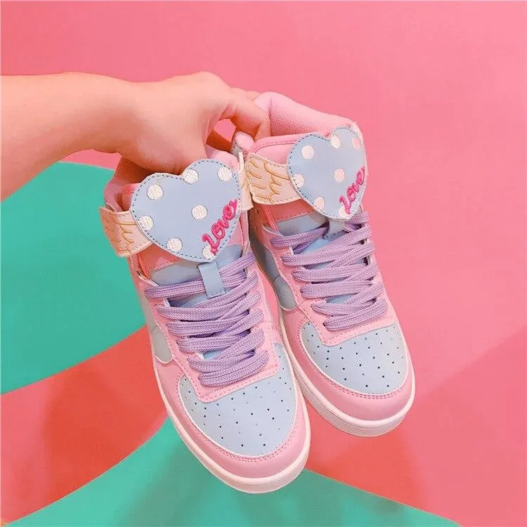 Winged Heart Hi Top Sneakers