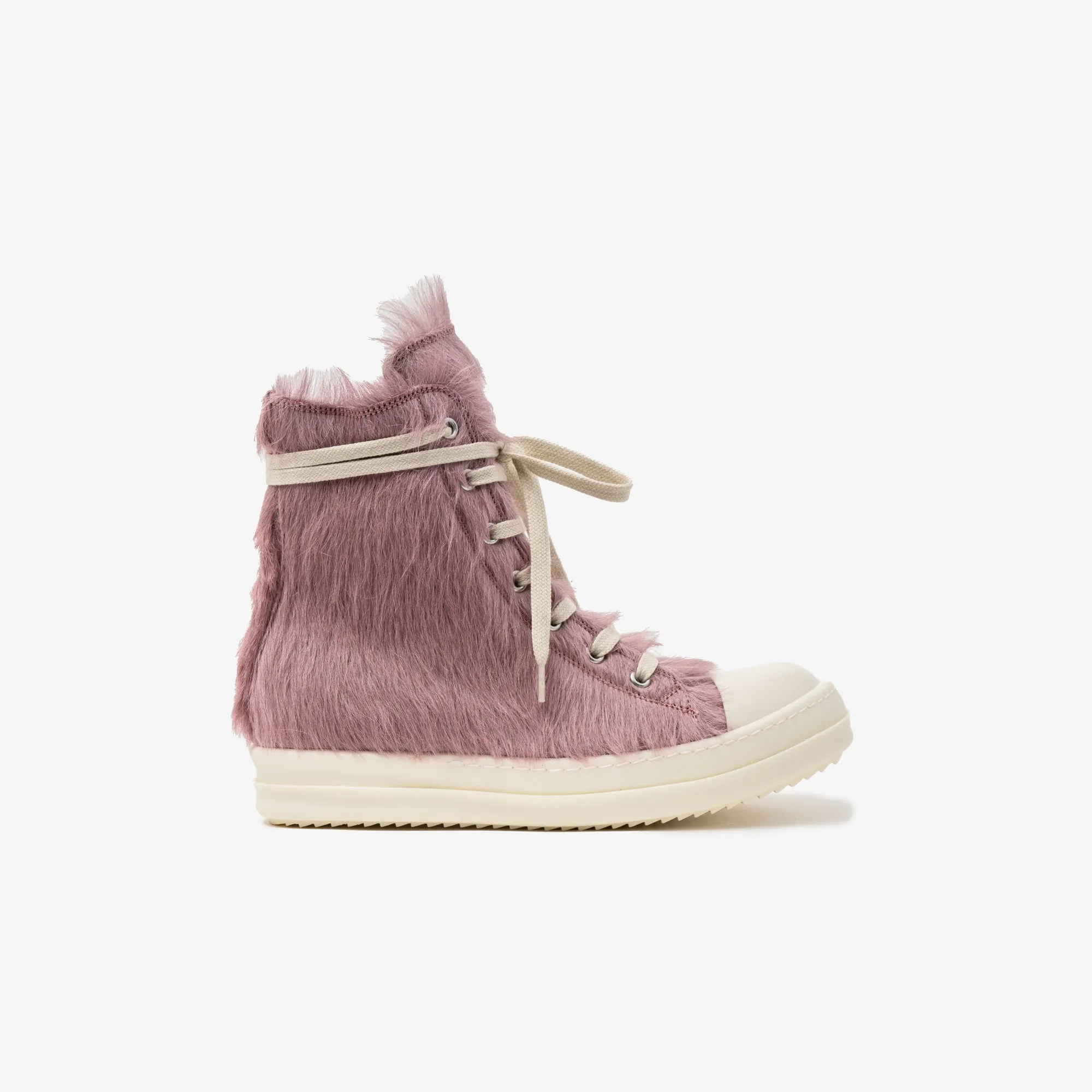 Womens Fur High-Top Sneakers