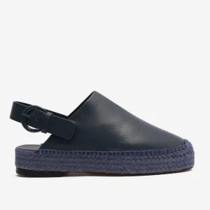 Women's Leather Espadrilles Sandals Bahía Blue