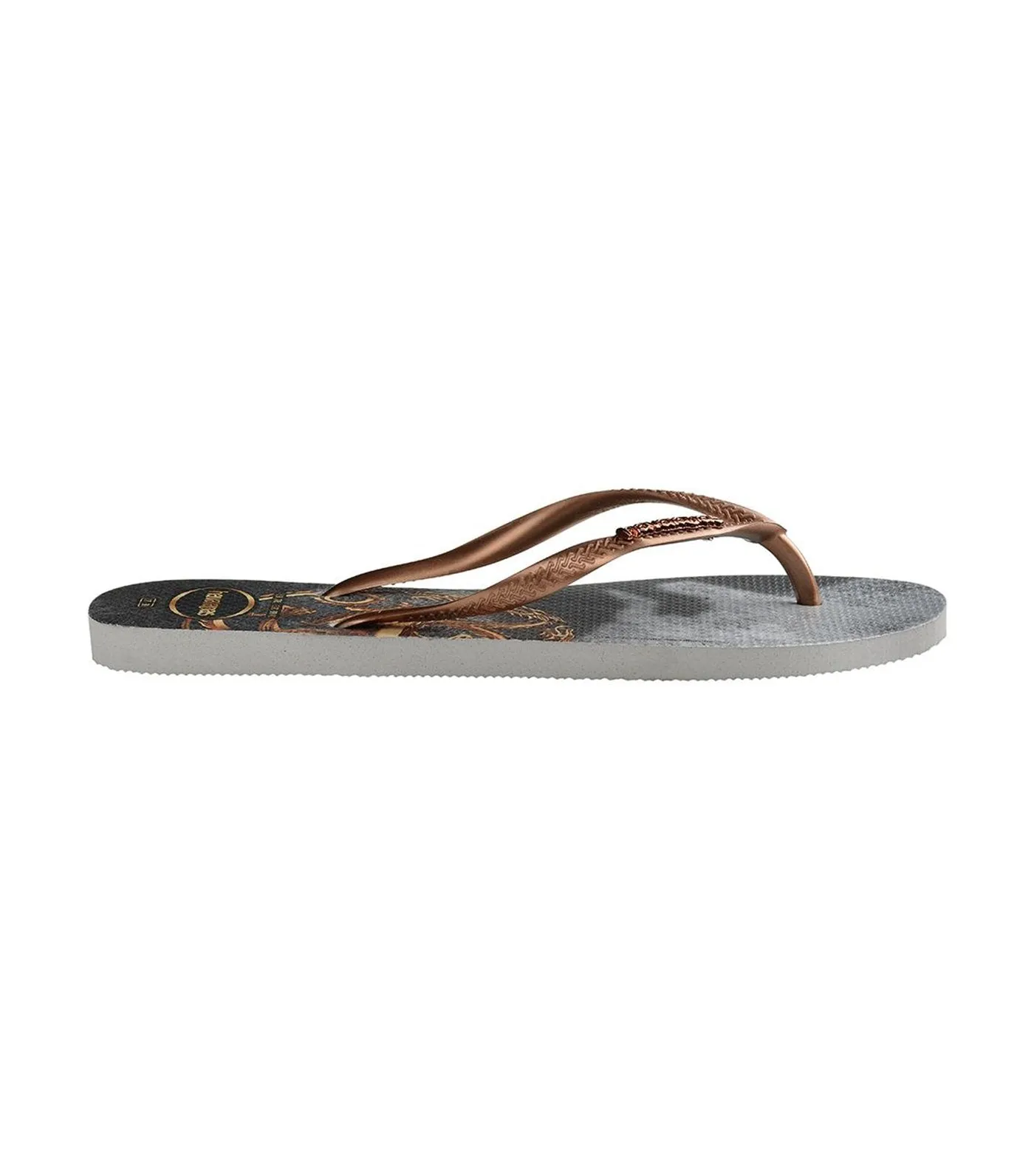 Women's Slim Game of Thrones Flip Flops - Ice Gray and Copper