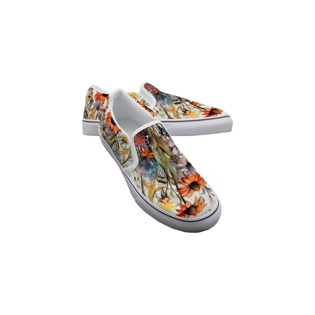 Women's Slip On Sneakers 223 flower print