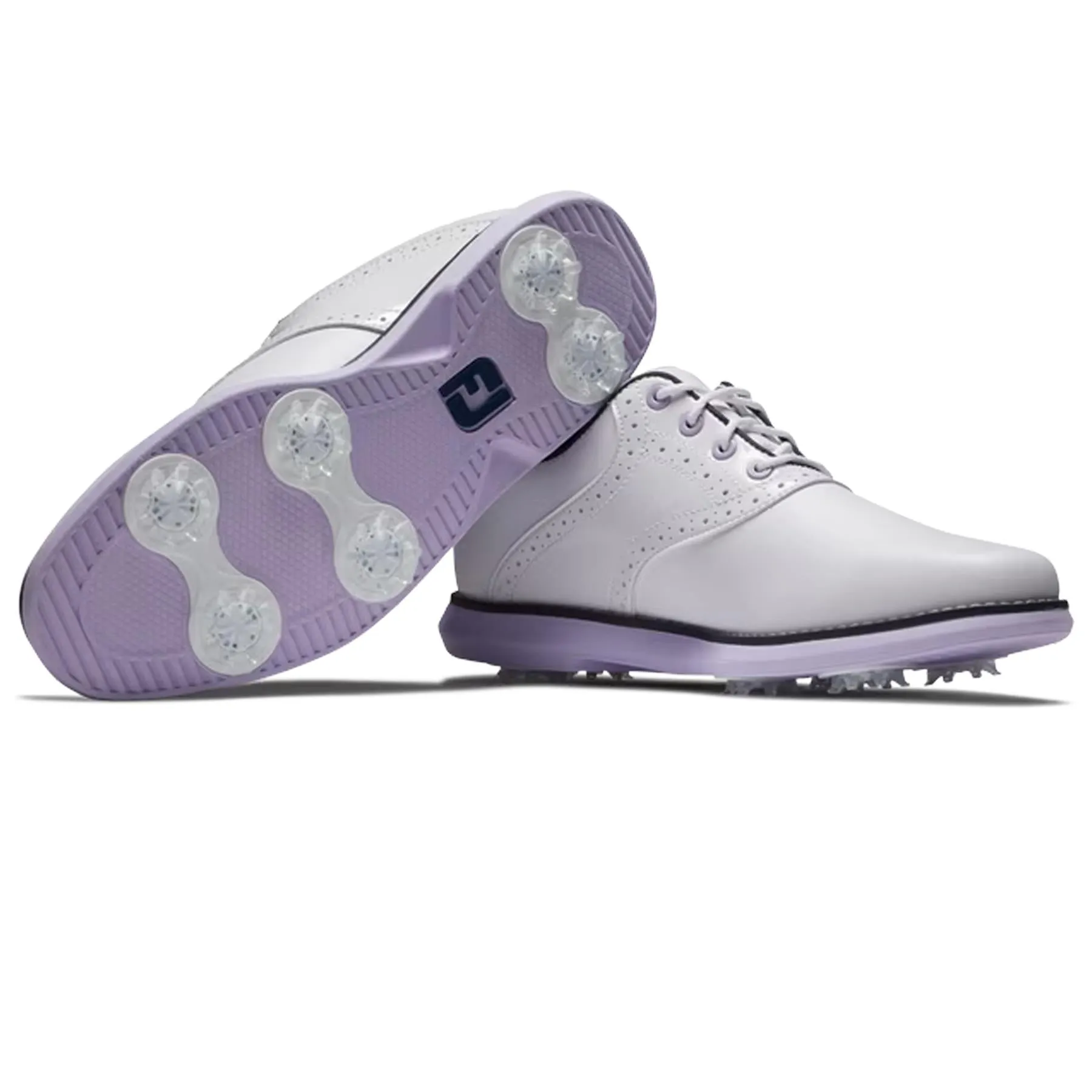 Womens Traditions Golf Shoes White/Navy/Purple - AW24